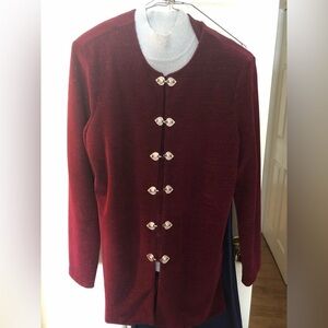 Burgundy Sweater Set Ladies Two Pieces